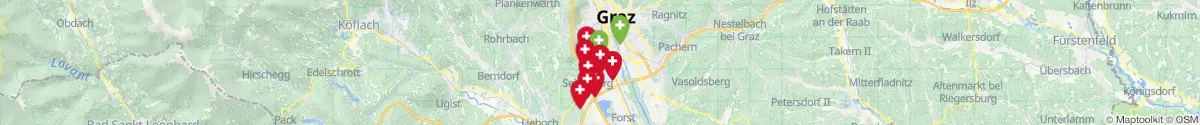 Kartenansicht für Apotheken-Notdienste in der Nähe von Straßgang (Graz (Stadt), Steiermark)